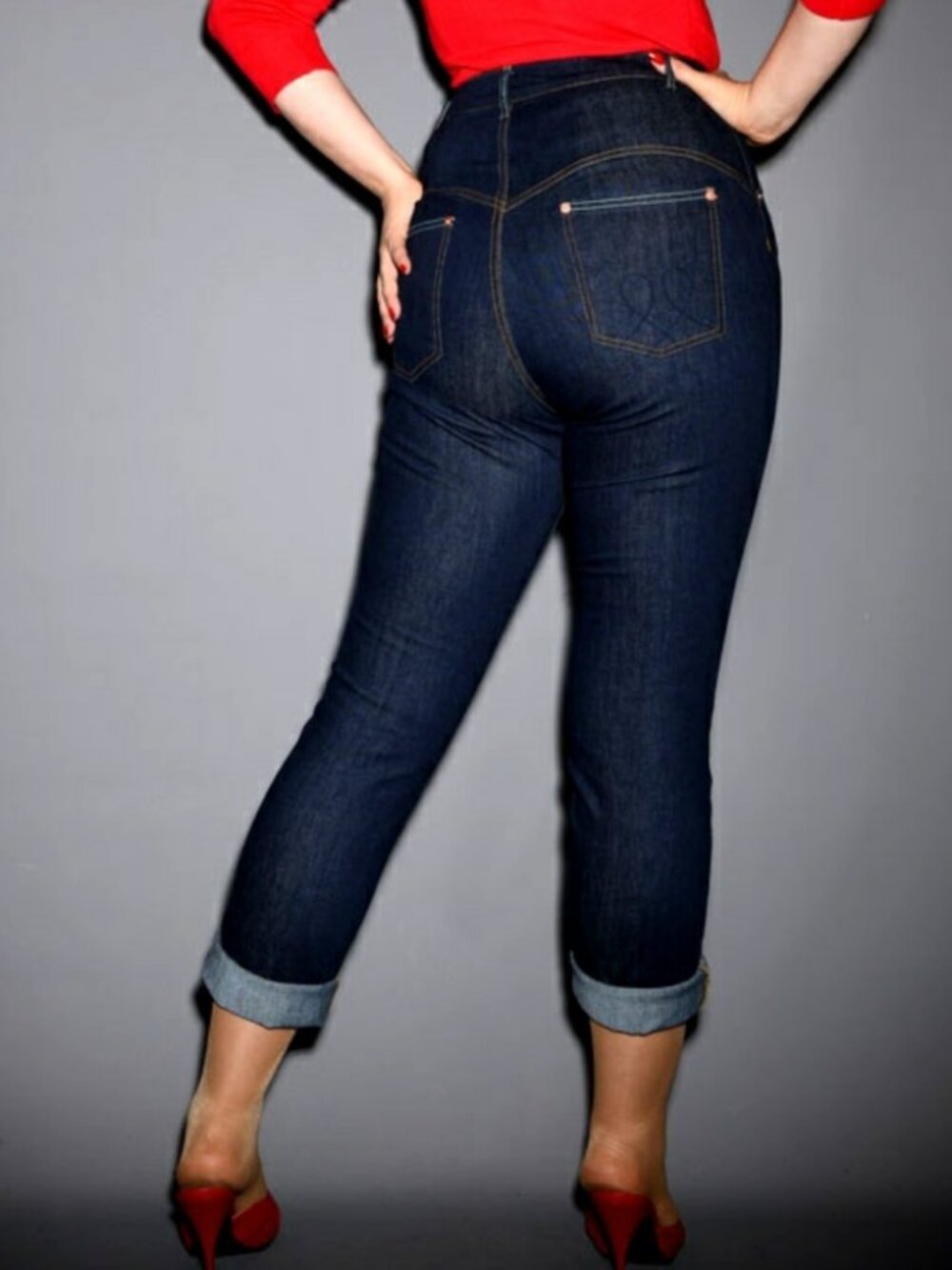 Vixen Bad Girl Denim size 32 Petite jean retro rockabilly pinup vintage inspired